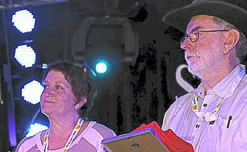 Kathy Kane and Brian Sansom at Sunday’s 30th Anniversary Muster award evening. Kathy Kane and Brian Sansom at Sunday’s 30th Anniversary Muster award evening.
